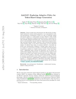 AdaNAT: Exploring Adaptive Policy for Token-Based Image Generation