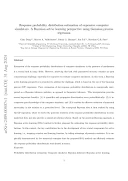 Response probability distribution estimation of expensive computer
  simulators: A Bayesian active learning perspective using Gaussian process
  regression