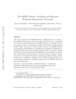 The MERIT Dataset: Modelling and Efficiently Rendering Interpretable
  Transcripts