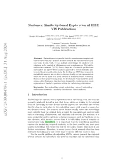 Simbanex: Similarity-based Exploration of IEEE VIS Publications