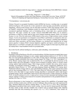 Geospatial foundation models for image analysis: evaluating and
  enhancing NASA-IBM Prithvi's domain adaptability
