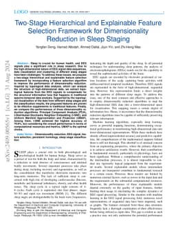 Two-Stage Hierarchical and Explainable Feature Selection Framework for
  Dimensionality Reduction in Sleep Staging