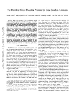 The Persistent Robot Charging Problem for Long-Duration Autonomy