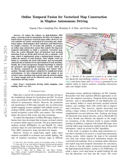 Online Temporal Fusion for Vectorized Map Construction in Mapless Autonomous Driving