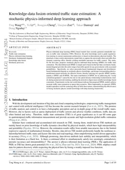 Knowledge-data fusion oriented traffic state estimation: A stochastic
  physics-informed deep learning approach