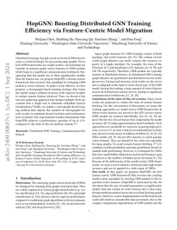 HopGNN: Boosting Distributed GNN Training Efficiency via Feature-Centric
  Model Migration