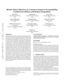 Data Collectives as a means to Improve Accountability, Combat
  Surveillance and Reduce Inequalities