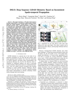 DSLO: Deep Sequence LiDAR Odometry Based on Inconsistent Spatio-temporal
  Propagation