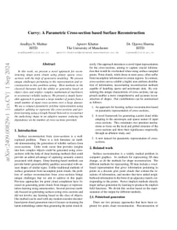 Curvy: A Parametric Cross-section based Surface Reconstruction