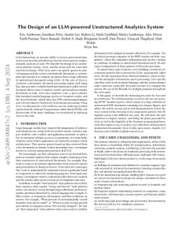 The Design of an LLM-powered Unstructured Analytics System