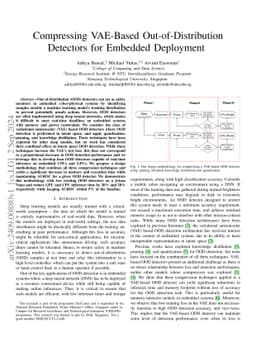 Compressing VAE-Based Out-of-Distribution Detectors for Embedded
  Deployment