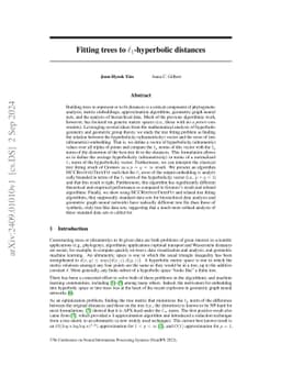 Fitting trees to $\ell_1$-hyperbolic distances