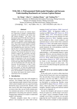 NYK-MS: A Well-annotated Multi-modal Metaphor and Sarcasm Understanding
  Benchmark on Cartoon-Caption Dataset