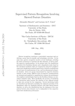 Supervised Pattern Recognition Involving Skewed Feature Densities