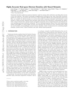 Highly Accurate Real-space Electron Densities with Neural Networks
