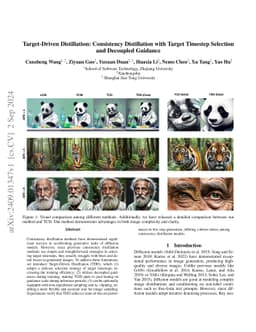 Target-Driven Distillation: Consistency Distillation with Target
  Timestep Selection and Decoupled Guidance
