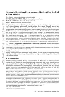 Automatic Detection of LLM-generated Code: A Case Study of Claude 3
  Haiku
