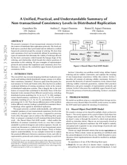 A Unified, Practical, and Understandable Summary of Non-transactional
  Consistency Levels in Distributed Replication