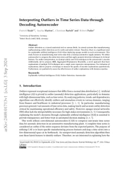 Interpreting Outliers in Time Series Data through Decoding Autoencoder