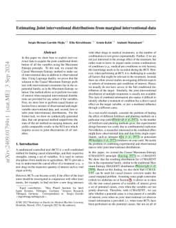 Estimating Joint interventional distributions from marginal
  interventional data