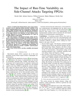 The Impact of Run-Time Variability on Side-Channel Attacks Targeting
  FPGAs