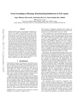 From Grounding to Planning: Benchmarking Bottlenecks in Web Agents