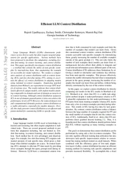 Efficient LLM Context Distillation