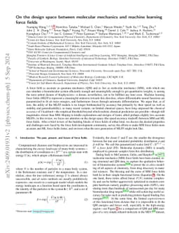 On the design space between molecular mechanics and machine learning
  force fields