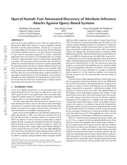 QueryCheetah: Fast Automated Discovery of Attribute Inference Attacks
  Against Query-Based Systems