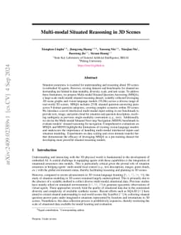 Multi-modal Situated Reasoning in 3D Scenes
