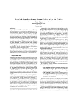 ForeCal: Random Forest-based Calibration for DNNs