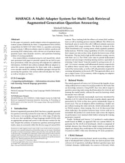 MARAGS: A Multi-Adapter System for Multi-Task Retrieval Augmented
  Generation Question Answering