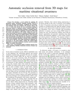 Automatic occlusion removal from 3D maps for maritime situational
  awareness