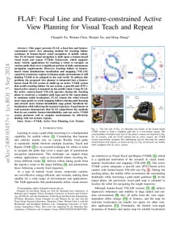 FLAF: Focal Line and Feature-constrained Active View Planning for Visual Teach and Repeat