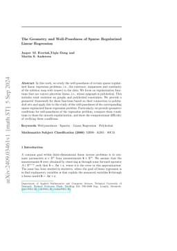 The Geometry and Well-Posedness of Sparse Regularized Linear Regression