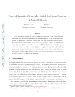 Survey of Data-driven Newsvendor: Unified Analysis and Spectrum of Achievable Regrets