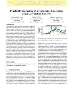 Practical Forecasting of Cryptocoins Timeseries using Correlation
  Patterns