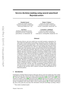Inverse decision-making using neural amortized Bayesian actors