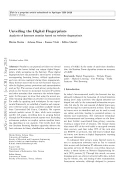 Unveiling the Digital Fingerprints: Analysis of Internet attacks based
  on website fingerprints