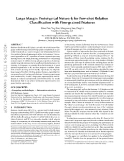 Large Margin Prototypical Network for Few-shot Relation Classification
  with Fine-grained Features