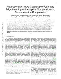 Heterogeneity-Aware Cooperative Federated Edge Learning with Adaptive
  Computation and Communication Compression