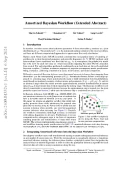 Amortized Bayesian Workflow (Extended Abstract)