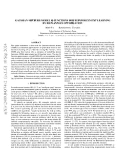 Gaussian-Mixture-Model Q-Functions for Reinforcement Learning by
  Riemannian Optimization