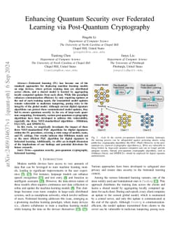 Enhancing Quantum Security over Federated Learning via Post-Quantum
  Cryptography