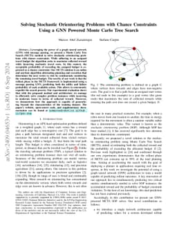 Solving Stochastic Orienteering Problems with Chance Constraints Using a
  GNN Powered Monte Carlo Tree Search