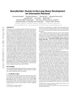 QueryBuilder: Human-in-the-Loop Query Development for Information
  Retrieval