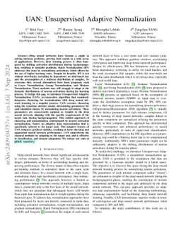 Unsupervised Adaptive Normalization