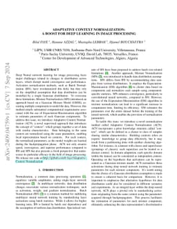 Adaptative Context Normalization: A Boost for Deep Learning in Image
  Processing