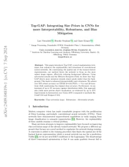 Top-GAP: Integrating Size Priors in CNNs for more Interpretability,
  Robustness, and Bias Mitigation