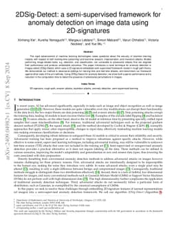 2DSig-Detect: a semi-supervised framework for anomaly detection on image data using 2D-signatures